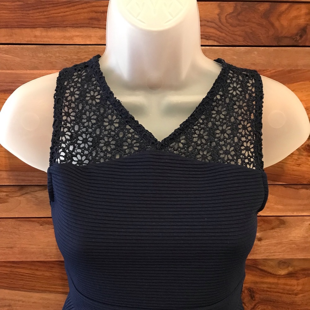 Zunie navy blue fit and flare dress - Picture 5 of 13